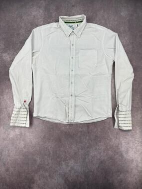 Trovata Men’s Large Micro Dot Button Up Shirt Contrast Cuffs